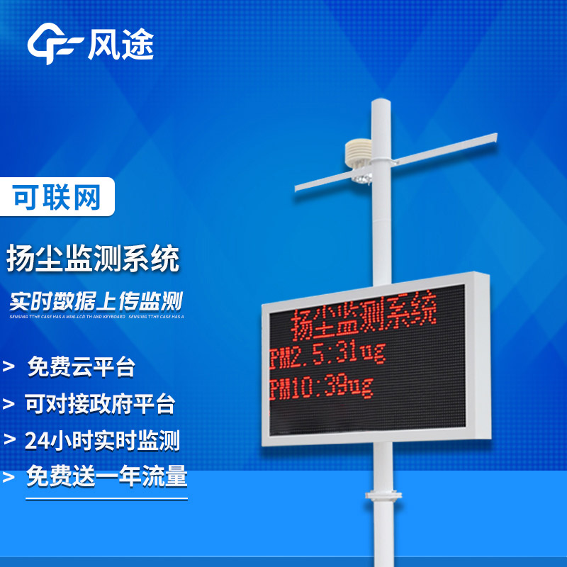 揚塵監測系統，保藍天、控揚塵！